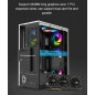 Destroyer ATX Mid Tower Desktop PC Gaming RGB Computer Case Acrylic Black W/FANS