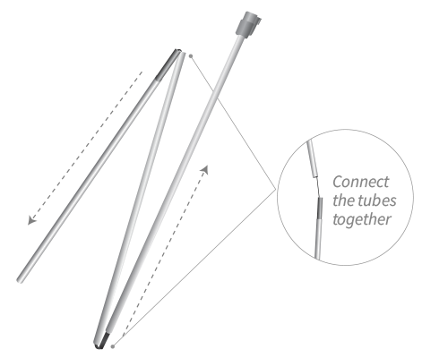 Extend and lock the pole